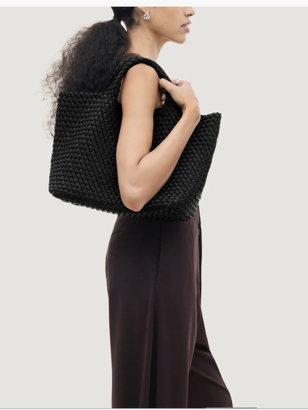 Naghedi Black Woven Tote Bag - Women
